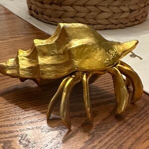 Lilly Pulitzer Gold Conch Shell Decor